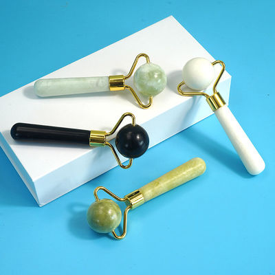 Outil de beauté faciale sphérique de la pierre de jade naturelle Gua Sha Massage Perle Roller Facial pour le corps et les soins de la peau Traitement Spa