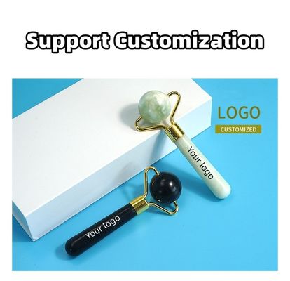 Outil de beauté faciale sphérique de la pierre de jade naturelle Gua Sha Massage Perle Roller Facial pour le corps et les soins de la peau Traitement Spa
