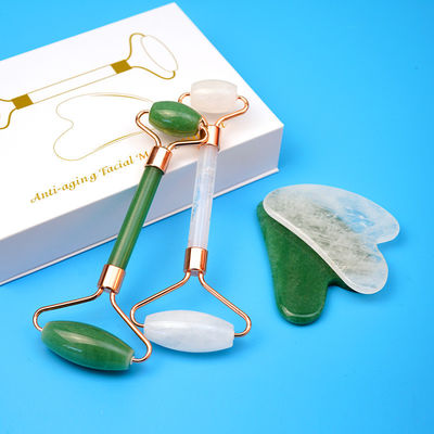Massageur du visage outils de massage ensemble de plaque de goua sha face rouleau de pierre de gouacha corps auto-soutien de la peau spa anti-âge boîte cadeau de beauté