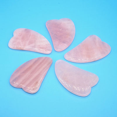 L'outil de massage à rouleaux pour le visage Gua Sha, Guasha Stone Body Self Skin Care Spa Anti-Aging Facial Beauty Box en rose
