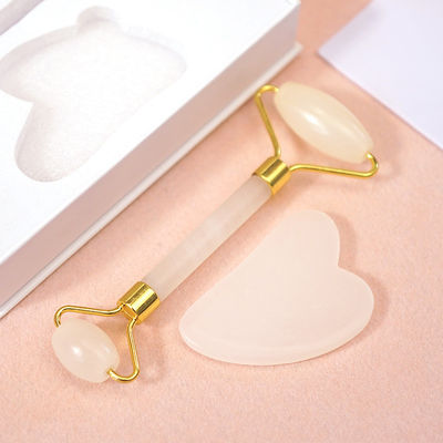 Les muscles du corps Naturel de la pierre de jade afghane Gua Sha Scraping Board Guasha Face Roller Gift Box Set Spa Massage Tools Soins de la peau Beauté du visage