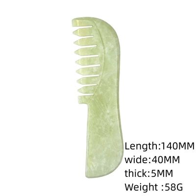 Xiuyan naturel de jade Gua Sha peigne de massage du cuir chevelu de pierre de jade soins de la tête masseur de cheveux Guasha outil de relaxation pour le massage du corps