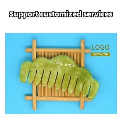 Soins de santé des muscles du corps 2024 Natural Xiuyan Jade Gua Sha Peigne de massage du cuir chevelu pour draguer les méridiens et embellir la peau