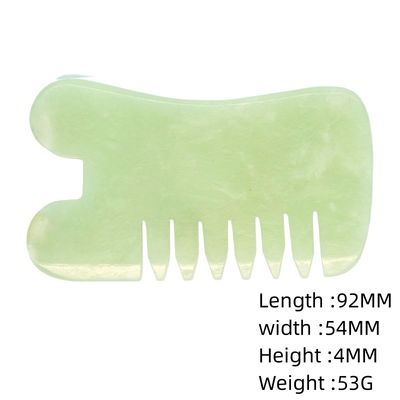 Découvrez les bienfaits du peigne de massage en jade Xiuyan naturel pour un massage nourrissant