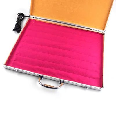 Logo personnalisé Disponibled Spa Massage à la pierre chaude Essentiel avec 18 piles de pierres énergétiques de basalte et boîte de chauffage en aluminium