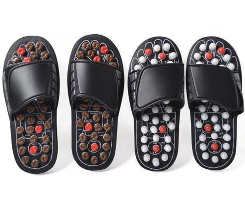 Outils de massage Logo personnalisé disponibled soins de santé Acupuncture pantoufles Masseur de pieds Chaussure avec pavé naturel