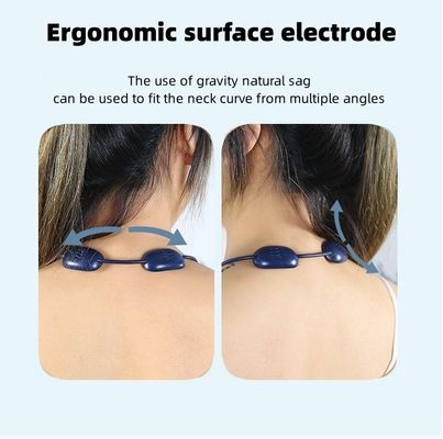 La zone de massage 2024 Smart Electric Pulse Mini Neckband Therapy Massager pour la protection du cou et le logo personnalisé est disponible