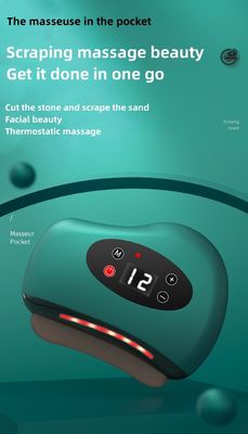 Équipement de massage corporel intelligent pour le visage Bianstone Massage aiguille pierre électrique instrument de grattage avec compresse à chaud