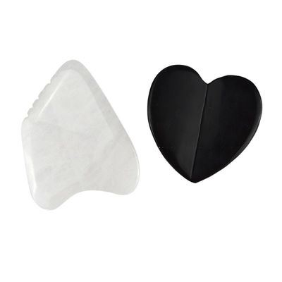 Masseur corporel Gua Sha personnalisé Plaque de Guasha Bianstone noir pour le massage musculaire et la physiothérapie