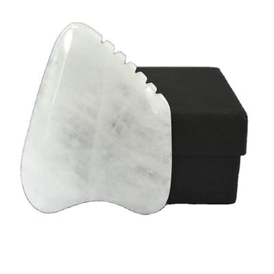 Massageur du corps Gua Sha Tableau de grattage du visage Blanc Jade Stone Guasha Outil pour le visage et SPA équipement de massage d'acupuncture
