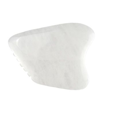 Massageur du corps Gua Sha Tableau de grattage du visage Blanc Jade Stone Guasha Outil pour le visage et SPA équipement de massage d'acupuncture