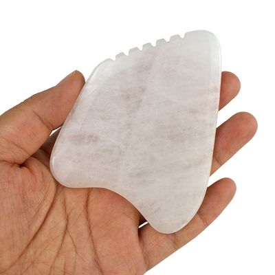 Massageur du corps Gua Sha Tableau de grattage du visage Blanc Jade Stone Guasha Outil pour le visage et SPA équipement de massage d'acupuncture