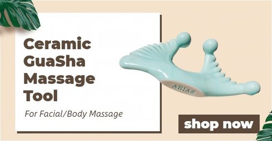 Massage musculaire en céramique Gua Sha Board Machine de thérapie anti-cellulite pour les outils de massage du visage bleu