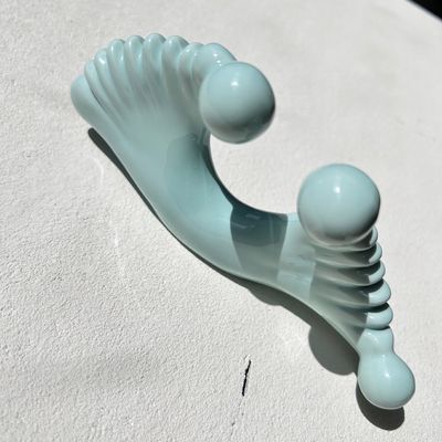 Outil de massage Gua Sha en céramique bleue pour le drainage lymphatique et le rajeunissement de la peau