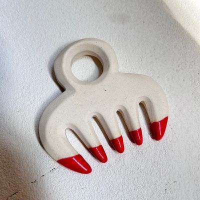 Massageur de visage Peigne de massage du cuir chevelu en céramique Gua Sha pour la tête Meridien soulagement de la douleur Brossage capillaire Meridien Massageur Outils de massage