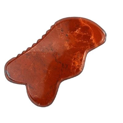 Logo personnalisé Jaspe rouge GuaSha Stone Scraping Massage Board Outil pour les muscles du corps et le massage