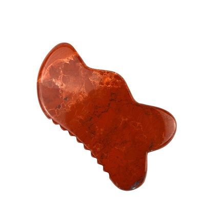 Logo personnalisé Jaspe rouge GuaSha Stone Scraping Massage Board Outil pour les muscles du corps et le massage