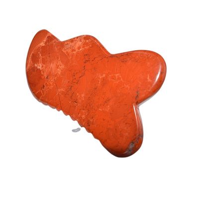 Logo personnalisé disponibled 2024 pierre de jaspe rouge Gua Sha Scraping planche de massage pour les avantages anti-âge et de relaxation musculaire