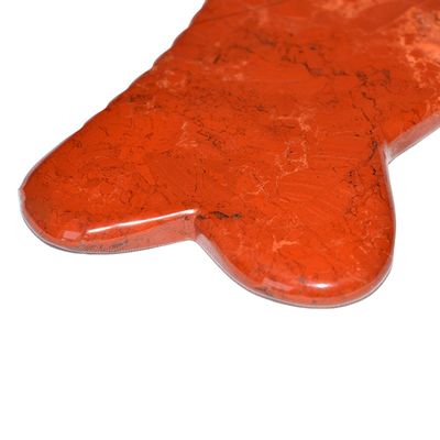 Logo personnalisé disponibled 2024 pierre de jaspe rouge Gua Sha Scraping planche de massage pour les avantages anti-âge et de relaxation musculaire