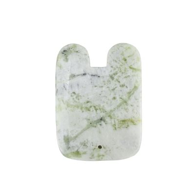 Outil de massage de beauté faciale 2024 en forme de U Natural Xiuyan Jade Gua Sha Scraping Board avec fonction de massage musculaire
