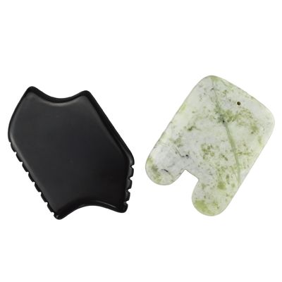 Outil de massage de beauté faciale 2024 en forme de U Natural Xiuyan Jade Gua Sha Scraping Board avec fonction de massage musculaire