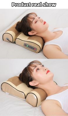 2023 Design Massage corporel Shiastu Vibration de chauffage Masseur électrique du dos oreiller avec fonction de physiothérapie thermique infrarouge