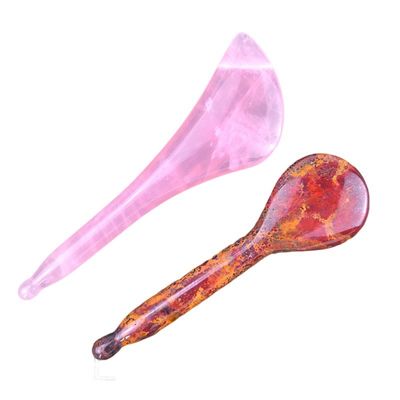 2024 Équipement de massage corporel populaire Rose Quartz Guasha Acupression Réflexologie stylo Thérapie d'acupuncture Outil Gua Sha