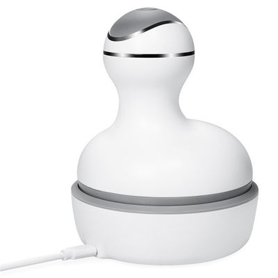 Logo personnalisé Disponibled Mini appareil de massage corporel vibrant portable pour la zone de massage de la tête en blanc