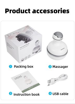Logo personnalisé Disponibled Mini appareil de massage corporel vibrant portable pour la zone de massage de la tête en blanc