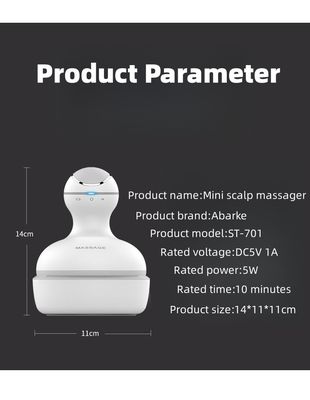 Logo personnalisé Disponibled Mini appareil de massage corporel vibrant portable pour la zone de massage de la tête en blanc