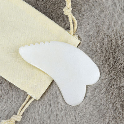 Massageur de corps Gua Sha Scraping Outil de massage Jade blanche Guasha Scraper de planche de Jade naturelle