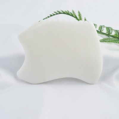 Outil de massage corporel avec une planche de grattage de pierre de jade blanche naturelle Gua Sha Guasha Facial Spa Salon de beauté