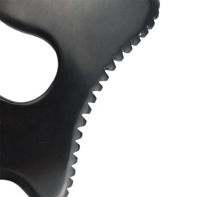 Logo personnalisé disponibled Black Bian Stone Outil de massage Gua Sha avec poignée Équipement de massage corporel Guasha Stone Self Skin Care
