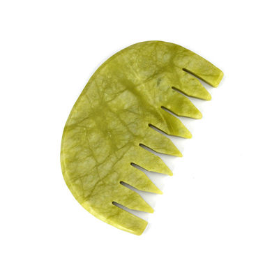 Peigne de massage style naturel Xiuyan Jade Gua Sha Scalp Guasha tête de pierre Massageur de cheveux soins de santé Salon de beauté