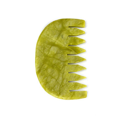 Peigne de massage style naturel Xiuyan Jade Gua Sha Scalp Guasha tête de pierre Massageur de cheveux soins de santé Salon de beauté