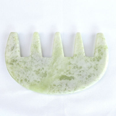 Massageur de visage de pierre de jade Gua Sha peigne tête cuir chevelu outil de massage Guasha pour le massage du corps entier zone Logo personnalisé
