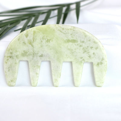 Massageur de visage de pierre de jade Gua Sha peigne tête cuir chevelu outil de massage Guasha pour le massage du corps entier zone Logo personnalisé