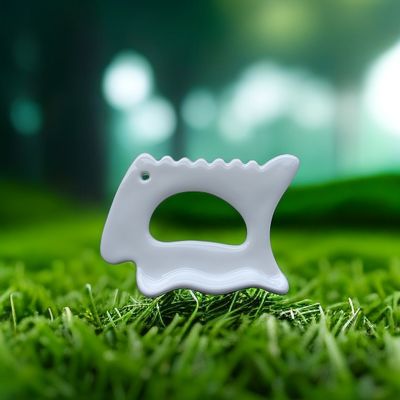Plaque de grattage d'outil facial en céramique Gua Sha pour le design populaire Massageur à corps en argile blanche
