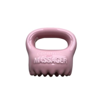 Équipement de massage corporel ménager en céramique Couleur rose Gua Sha Outil de massage du cuir chevelu avec poignée et spa Massageur de beauté relaxant
