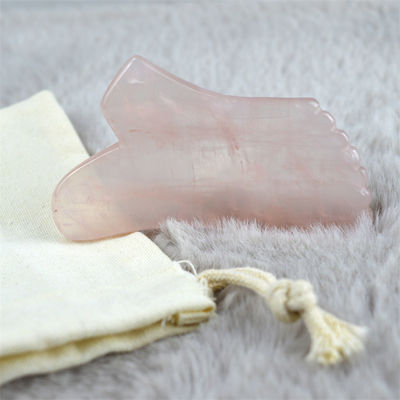 Masseur facial 2024 Rose Quartz Gua Sha Stone pour le corps Propriétés de l'équipement de soins de la peau et du massage corporel