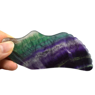 Équipement de massage corporel Les massages les plus vendus pour 2024 Fluorite arc-en-ciel Gua Sha Stone Soins personnels de la peau et spa