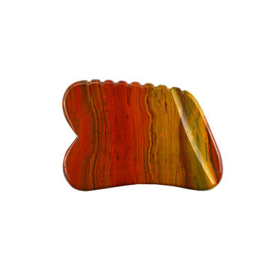 2024 Mookaïte rouge naturel chaud Jasper Gua Sha Massageur Logo personnalisé Soins de la peau Anti-âge Guérison des pierres Scraping outils de massage