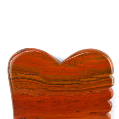 2024 Mookaïte rouge naturel chaud Jasper Gua Sha Massageur Logo personnalisé Soins de la peau Anti-âge Guérison des pierres Scraping outils de massage