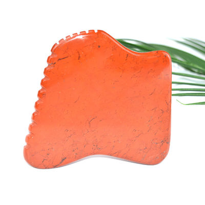 Propriétés du masseur Jaspe rouge naturel Gua Sha Outil de massage facial