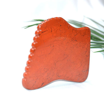 Propriétés du masseur Jaspe rouge naturel Gua Sha Outil de massage facial