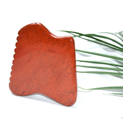 Propriétés du masseur Jaspe rouge naturel Gua Sha Outil de massage facial
