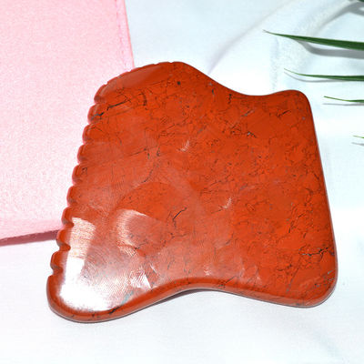 Propriétés du masseur Jaspe rouge naturel Gua Sha Outil de massage facial
