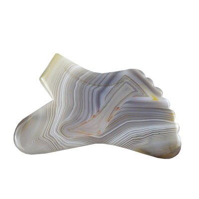 Logo personnalisé disponibled 100% Agate gris naturel Gua Sha Outil de massage pour le corps Self Skin Care Spa Levé de beauté du visage
