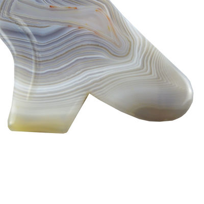Logo personnalisé disponibled 100% Agate gris naturel Gua Sha Outil de massage pour le corps Self Skin Care Spa Levé de beauté du visage