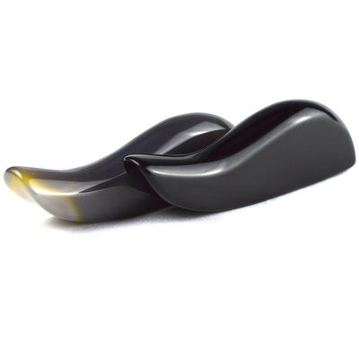 Pierre Gua Sha Obsidian à bande noire naturelle pour le massage corporel et l'outil professionnel de minceur du visage